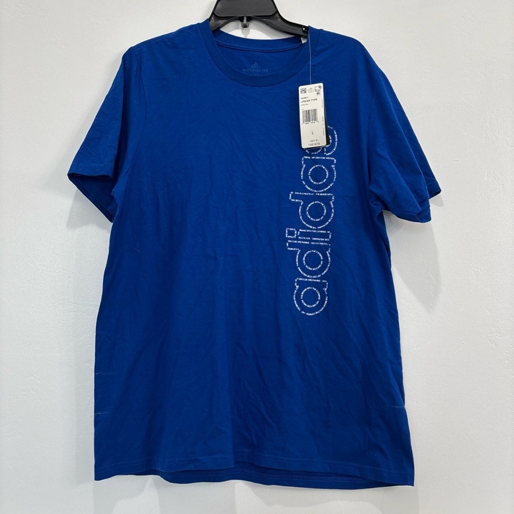 Adidas Blue Short Sleeve Tee Classic Crew